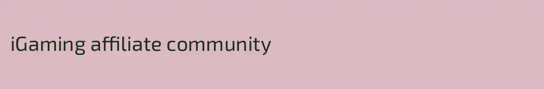 iGaming affiliate community